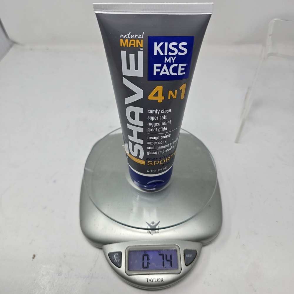 BRAND NEW Kiss My Face 6 Oz Natural Man Men Shave Cream 4 in 1 Sport Scent